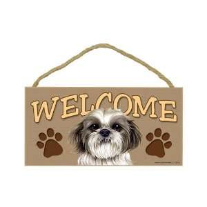  Shih Tzu (Puppy Cut)   Welcome Wooden Sign Everything 