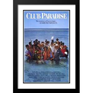  Club Paradise 20x26 Framed and Double Matted Movie Poster 