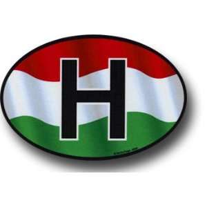  Hungary   Wavy Oval Decal: Automotive