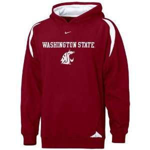 Nike Washington State Cougars Crimson Youth Pass Rush Hoody Sweatshirt