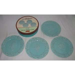 Sand Washed Serve Ware Ceramic Dessert Plates Set of 4