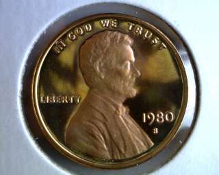 1980 S PROOF Abraham Lincoln Cent   Penny DCAM  