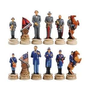  Large Civil War Chess Set Pieces: Toys & Games