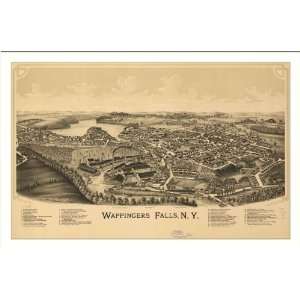  Historic Wappingers Falls, New York, c. 1889 (M) Panoramic 