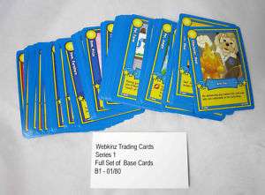 Webkinz Series 1 Complete Base Set (B1 80)  