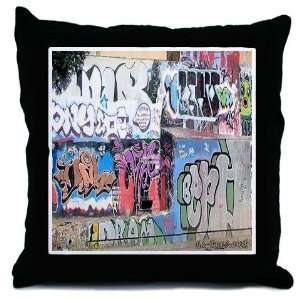  MULTI GRAFFITI WALL Cool Throw Pillow by 