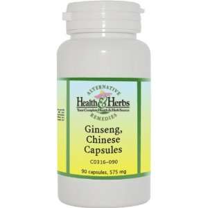 Alternative Health & Herbs Remedies Ginseng, Chinese Capsules, 90 