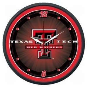  Texas Tech Red Raiders Round Clock: Sports & Outdoors