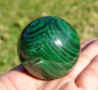 44mm Green MALACHITE CRYSTAL SPHERE GEM BALL Rare from Africa Congo 