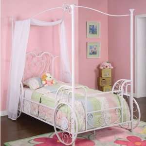  Princess Emily Carriage Canopy Twin Size Bed: Home 