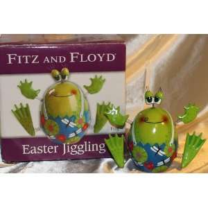  Fitz and Floyd 2004 Jiggling Frog Figurine   Jiggling 