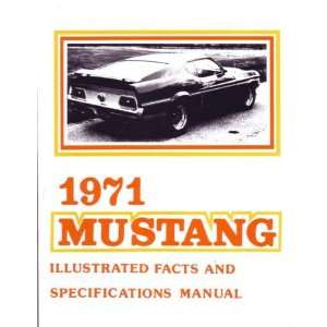  1971 FORD MUSTANG Facts Features Sales Brochure Book 