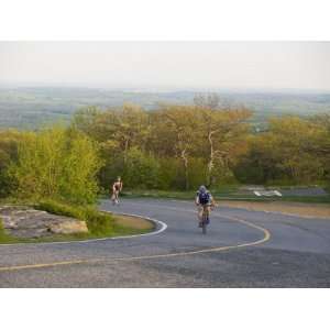  Biking the Auto Road on Mount Wachusett, Massachusetts 