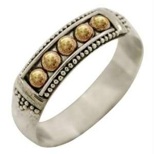  Sterling Silver Ring Golden Balls   Size 5 Jewelry