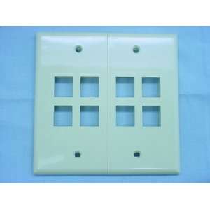  30 Leviton Quickport Ivory 4 Port Sectional Wallplates 