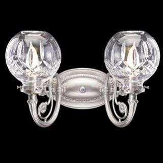 Waterford Crystal Lismore Double Arm Sconce Silver Finish NIB Mint 