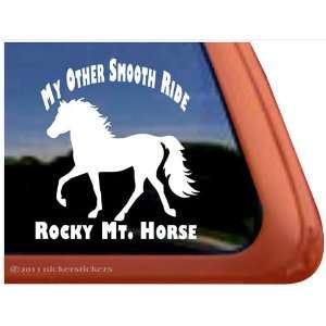 My Other Smooth Ride Rocky Mountain Horse Trailer Vinyl Window Decal 