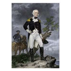  American General John Stark Overlooking a Battlefield 