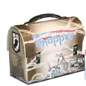 American Chopper Pow Mia Large Wokmans Carry All Tin Lunch Box