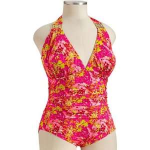    Old Navy Womens Plus Glam Halter Swimsuits 