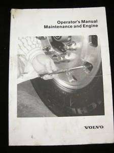 VOLVO D7 D12 TRUCK ENGINE Maintenance Operators Manual  