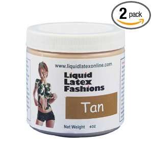 Liquid Latex Fashions Ammonia Free Body Paint, Tan, 4 Ounce Jars (Pack 