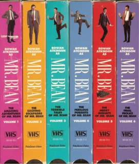 Mr. Bean Rowan Atkinson VHS 6 tapes 1 6 EUC  