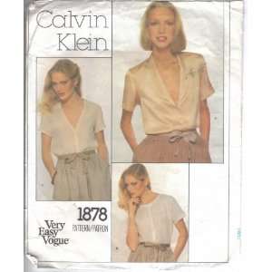  Vintage Sewing Pattern Calvin Klein Blouses Sz 12 Arts 