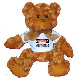   BY A TREE HUGGER Plush Teddy Bear with BLUE T Shirt: Toys & Games