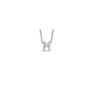  ZALES Diamond Accent Initial H Pendant in Sterling Silver 