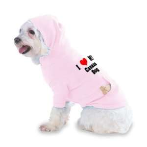 Love/Heart Canaan Dog Hooded (Hoody) T Shirt with pocket for your Dog 