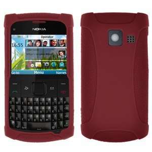 High Quality Amzer Silicone Skin Jelly Case Maroon Red Nokia X2 01 