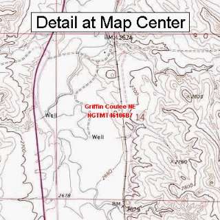  USGS Topographic Quadrangle Map   Griffin Coulee NE 