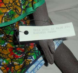   Rafiki Wax Doll Black African Doll by Kasongo Mwema Zaire Doll  