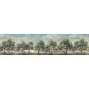 Autumn Trees Blue Wallpaper Border by 4Walls: Home 