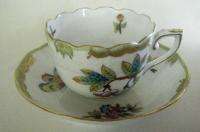 HEREND QUEEN VICTIORIA AFTER DINNER CUP AND SAUCER  