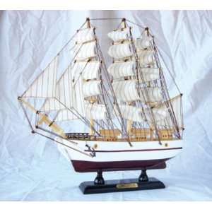  18 Note History Ship Wooden Boat Music Box Constitution 