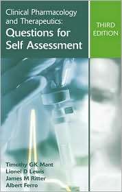 Clinical Pharmacology and THerapeutics Questions for Self Assessment 