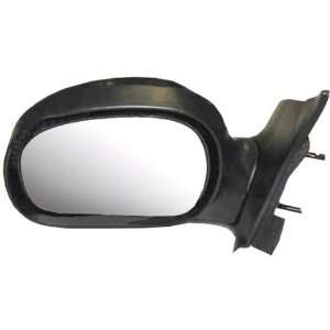   Manual Side View Mirror Black/Chrome Paddle Type Assembly: Automotive