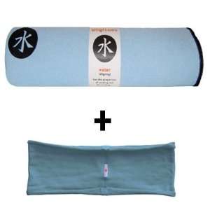   yoga towel + steel blue hBand stretchy headband combo by Absolute Yogi