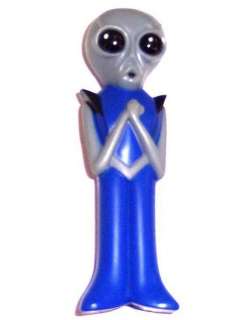 Alien Plastic Figure retro 1950s UFO Roswell blue robe  