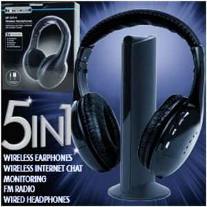   in 1 Wireless Stereo Headset With FM Radio & Audio Chat Electronics