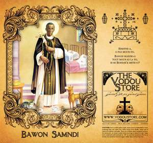 Bawon Samedi Lwa 7 Day Candle Label Vodou Voodoo Baron  
