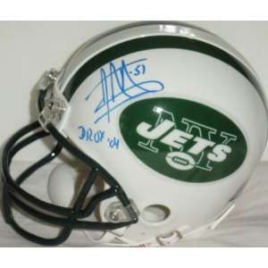  Jonathan Vilma Signed Mini Helmet   York Jets Sports 