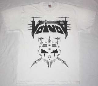 VOIVOD SKULL TECHNO THRASH PROGRESSIVE METAL KING CRIMSON NEW WHITE T 