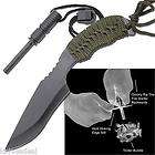 Survival Outdoor Full Tang Knife With Magnesium Rod Fire Starter Kit 