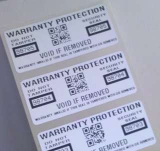 500 WARRANTY PROTECTION VOID SECURITY LABELS W/ QR CODE  