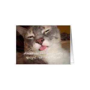  Spayed or Neutered  Humor Animal Funny Cat Pet Card 
