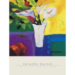    White Callas With Apples by Natasha Barnes 7x7 