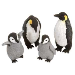  Eco Dome Penguin Family Realistic 4 piece Animal Figure 